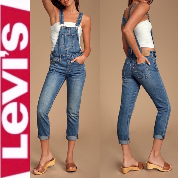 🆕 Levi’s Original Medium Wash Denim Overalls - Picture 4 of 6